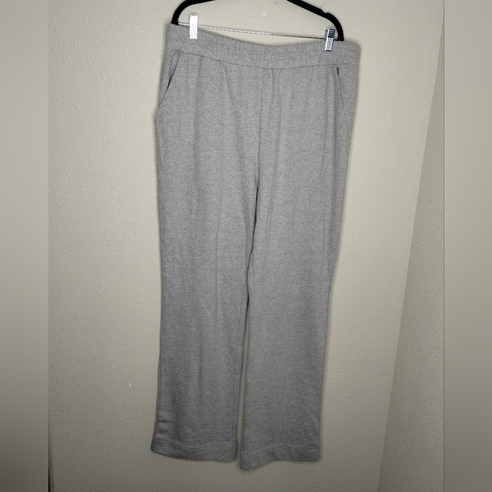 Nuuds Core Fleece Wide Leg Gray Sweatpants Women's Size XXL